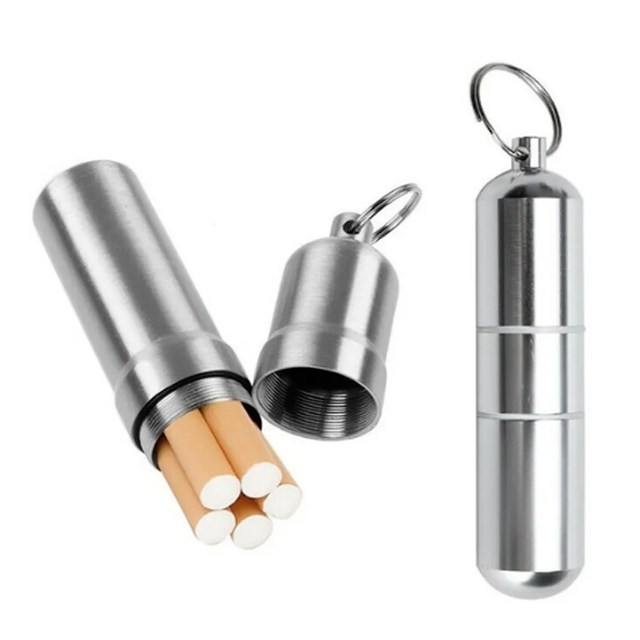 123 мм держатель для табачных трубок, держатель для банок из алюминиевого сплава, металлический герметичный водонепроницаемый ящик для таблеток, аксессуары для курения