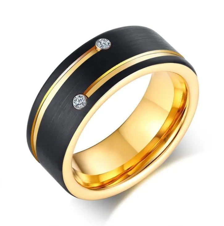 Eheringe Himongoo 8 mm Silber Herren-Wolframkarbid-Ring Verlobungsbänder Inlay Holz Comfort Fit Feiner SchmuckHochzeit