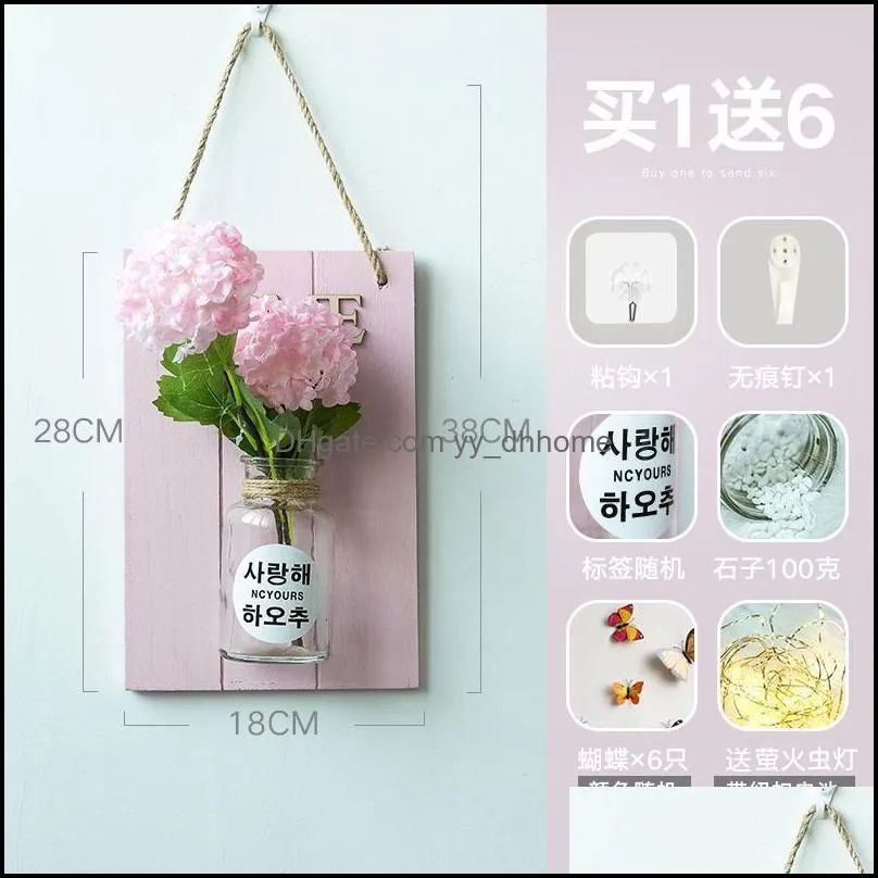 DECORATION FLOWER CREATIVE PENDANT BEDROOM JEWELRY SHOP PLANT HANGING WIND CHIMES DECORATIONS Clocks Wall