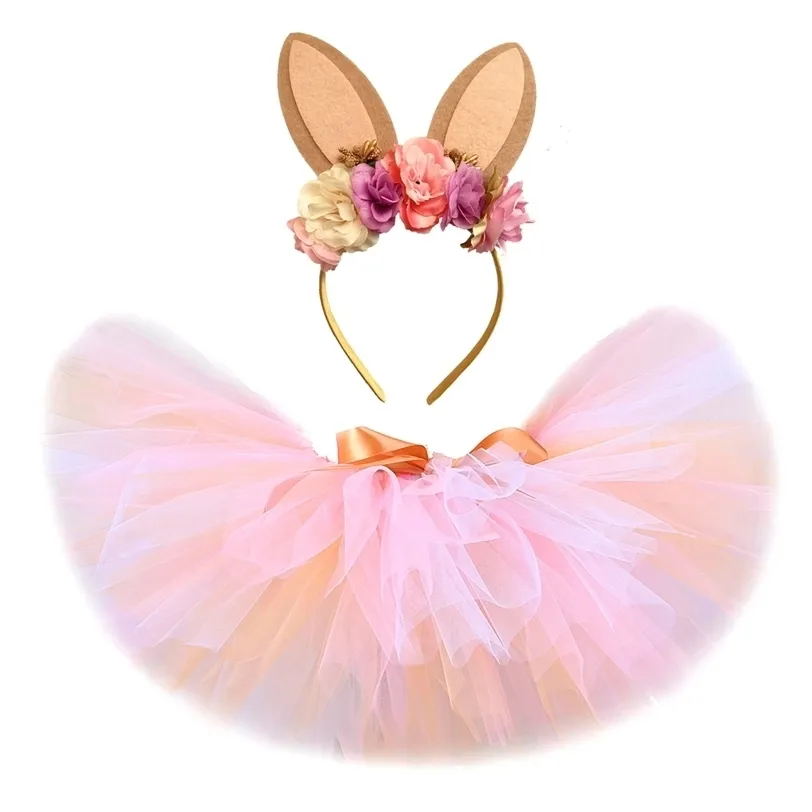 Easter Bunny Tutu Skirt for Baby Girls Costume Kids Rabbit Fluffy Tutus Toddler Girl Tulle Skirts Outfit Birthday Party 0-14 220326