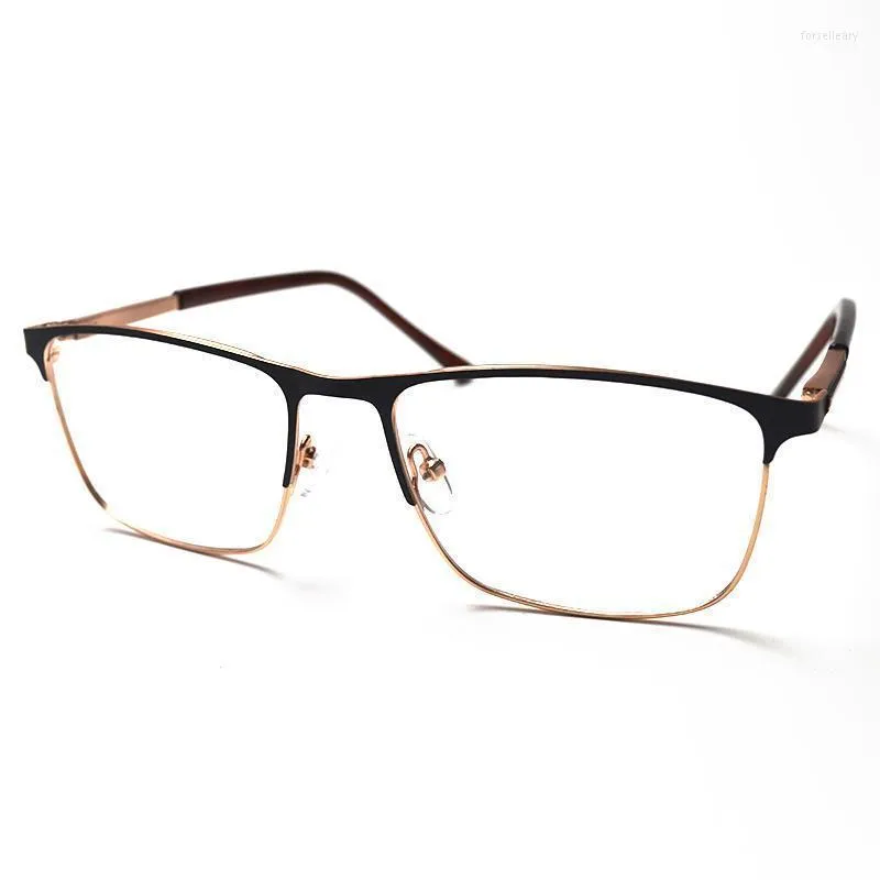 Mode Zonnebril Frames Titanium Business Mannen Brilmontuur Ultra Licht Half Vierkant Optische Recept Brillen Mode Fors22