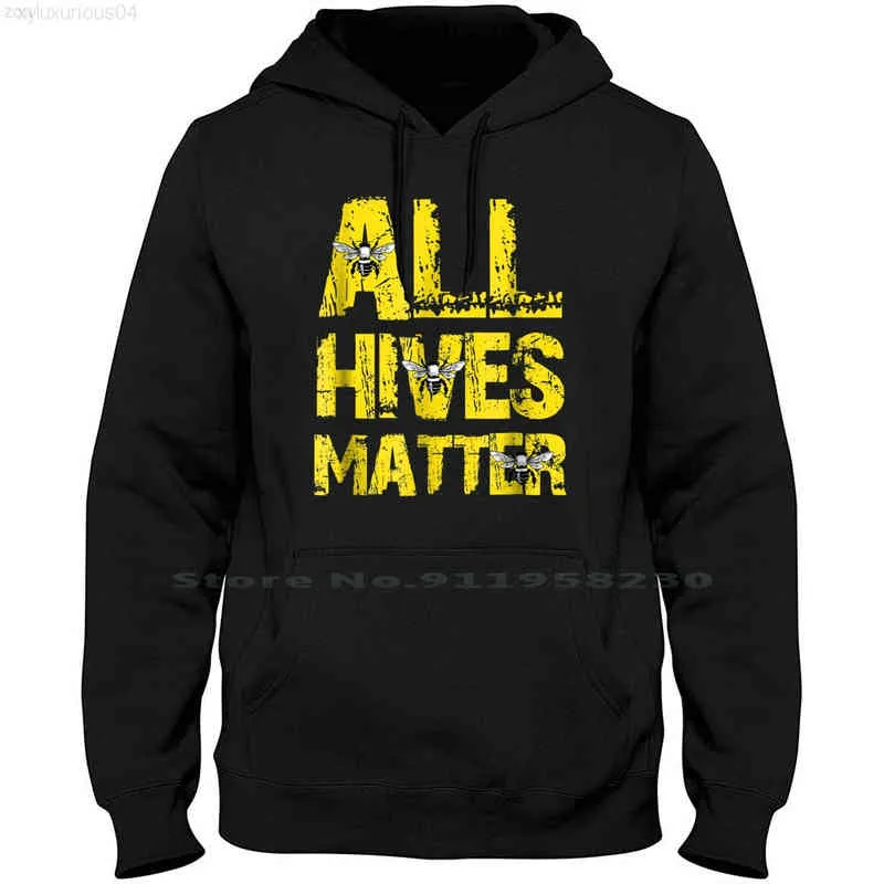 All Hives Matter Save the Bees 1 Uomo Donna Felpa con cappuccio Pullover Maglione 6xl Cotone di grandi dimensioni Matt Hiv Bee Hi