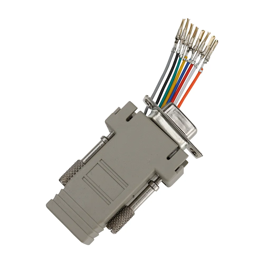 DB9 Feminino para RJ45 Connector Feminino RS232 Conversor de porta serial