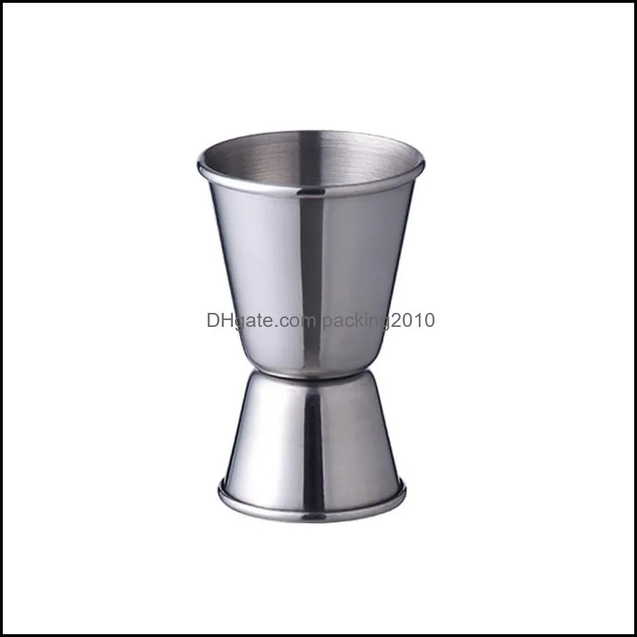 stainless steel double shot cocktail wine thicken drink cups dispenser stainless steel party measure cup bar cocktail measure cup dh1141