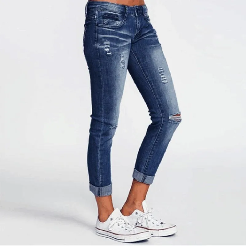 Broeken Dames New Denim Jeans Womens ممزق Pantalon Droit مستقيم Jean Femme Slim Pantalon de Mujer Womens Jeans Denim Pants