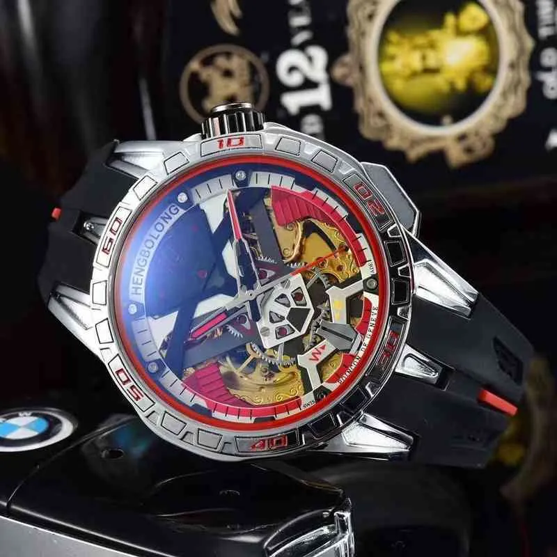 Luxury Men's Tourbillon Hollow Mechanical Skeleton Watch By Rogers ...