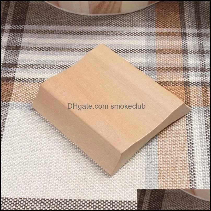 Solid Wood Square Soap Dish Simple Originality Bathroom Soaps Boxes Clean Neat Storage 3 5zzb Q2