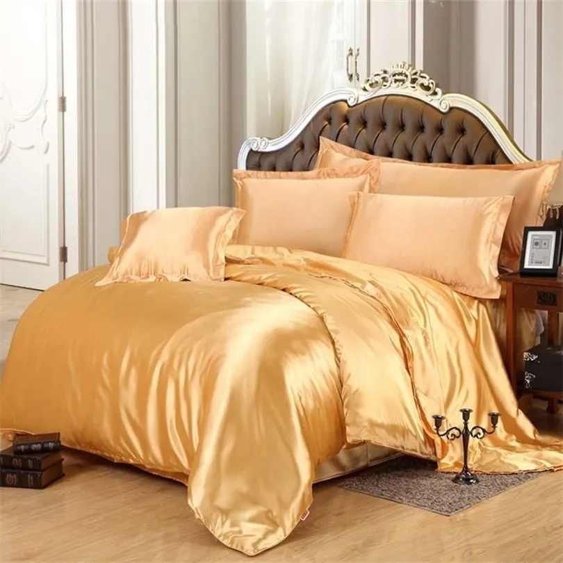 Yeni Varış İpek Yatak Setleri Yatak Keten Yatak Yatak Naklesi Yatak Kapağı Baskılı Yastık Siyah Kraliçe Kral Kral Krallık Boyut T200414