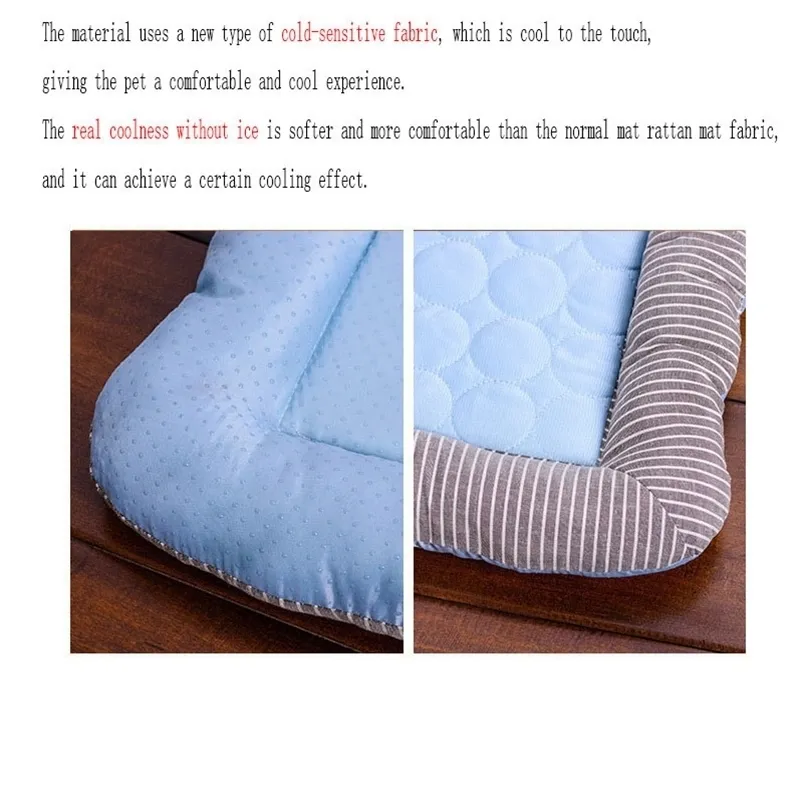 Pet Dog Mat Ice Pad Sleep Matten voor S Cats Kennel Top Kwaliteit Cool Cold Silk Bed LJ201028