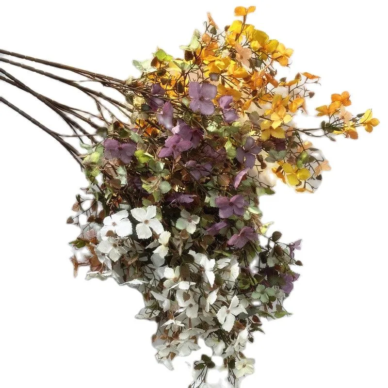 En faux vild hortensia blommor gren konstgjord siden gergony växt 40 "för bröllop mittstycken blommor arrangemang