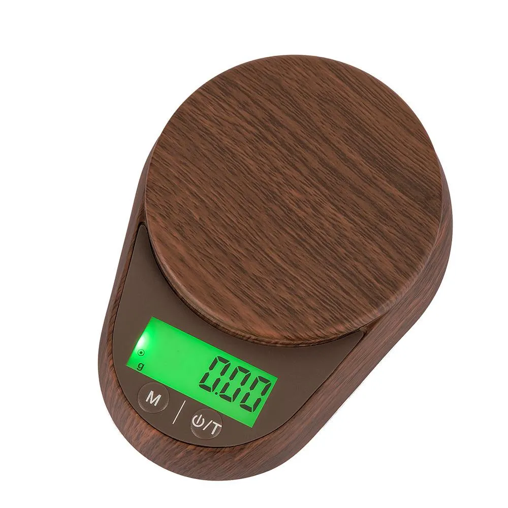 500g/0.01g Mini Wood Grain Electronic Digital Scales Pocket Case Postal Kitchen Jewelry Weight Balance Digital Scale