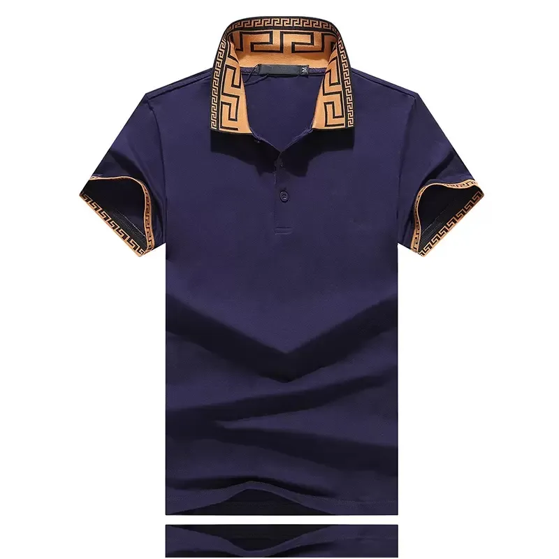 Menser Designer Longo Manga Polo Camisetas Com Bordado Tecnologia Algodão Luxo Itália Homens Roupas de Manga Curta Moda Casual Masculino Verão Cuasal Tees