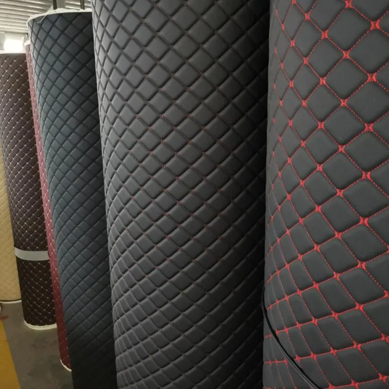 Cubiertas de asiento de coche 3D Diamante PVC Cuero Interior Modificación Cubierta Puerta Techo Muebles Sofá