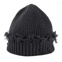 Beanies 2022 Men's And Women's Same Hats Autumn Winter Burr Hole Knit Wool Hat Street Trend Melon Skin Landlord