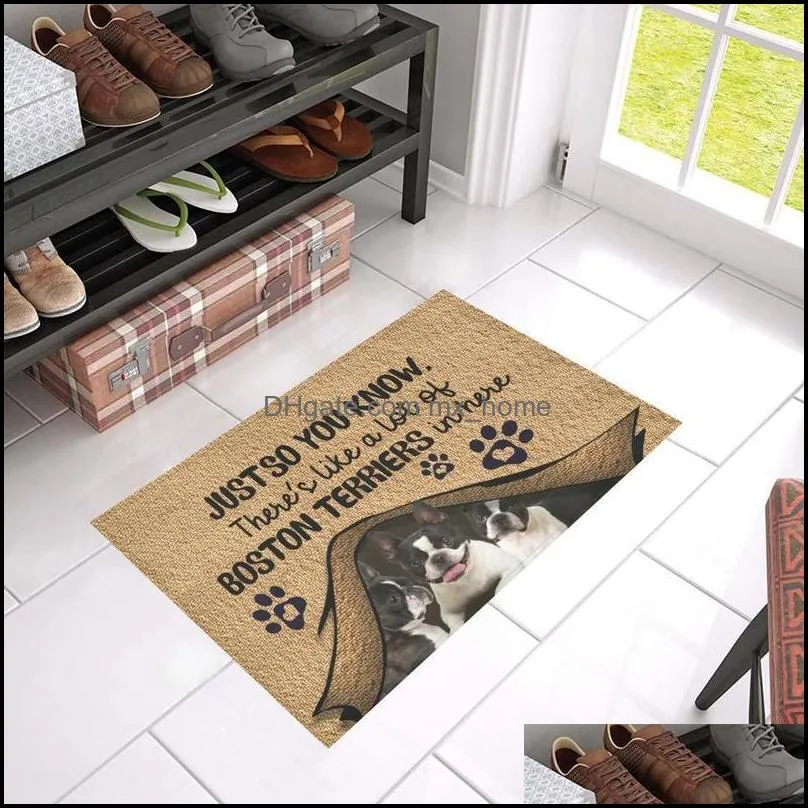 CLOOCL Just So You Know Westie Door Mats 3D Non-slip Absorbent Carpet for Bathroom Rugs and Carpets for Home Living Room 220329