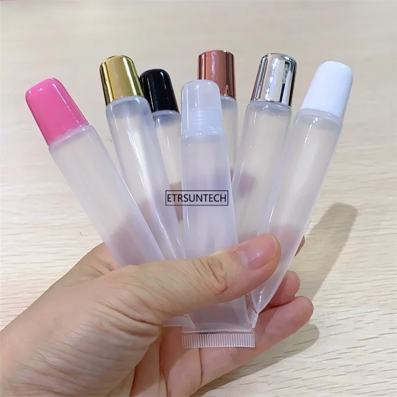 200 st 10 ml 15 ml 20 ml tom läppstift tubelip balsam mjuk Hosemakeup Squeeze Subbottlingclear Plastic Lip Gloss Container F606 T200819