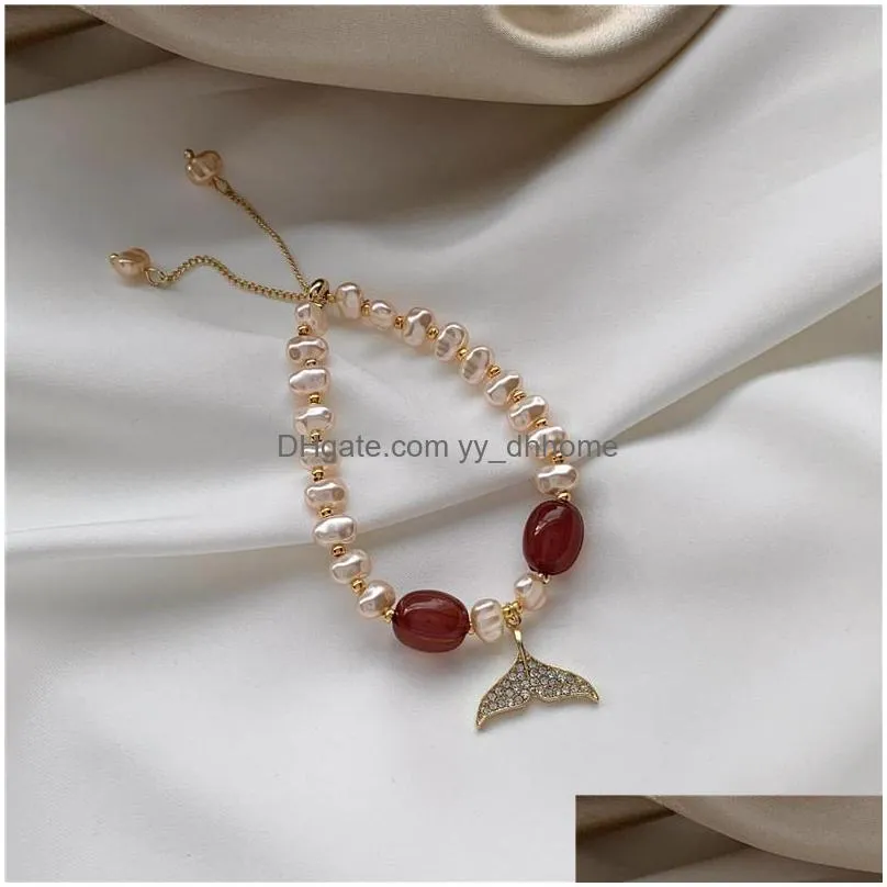 fashion jewelry memaid tail pearl bracelet exquisite baroque irregular pearls beaded bracelets