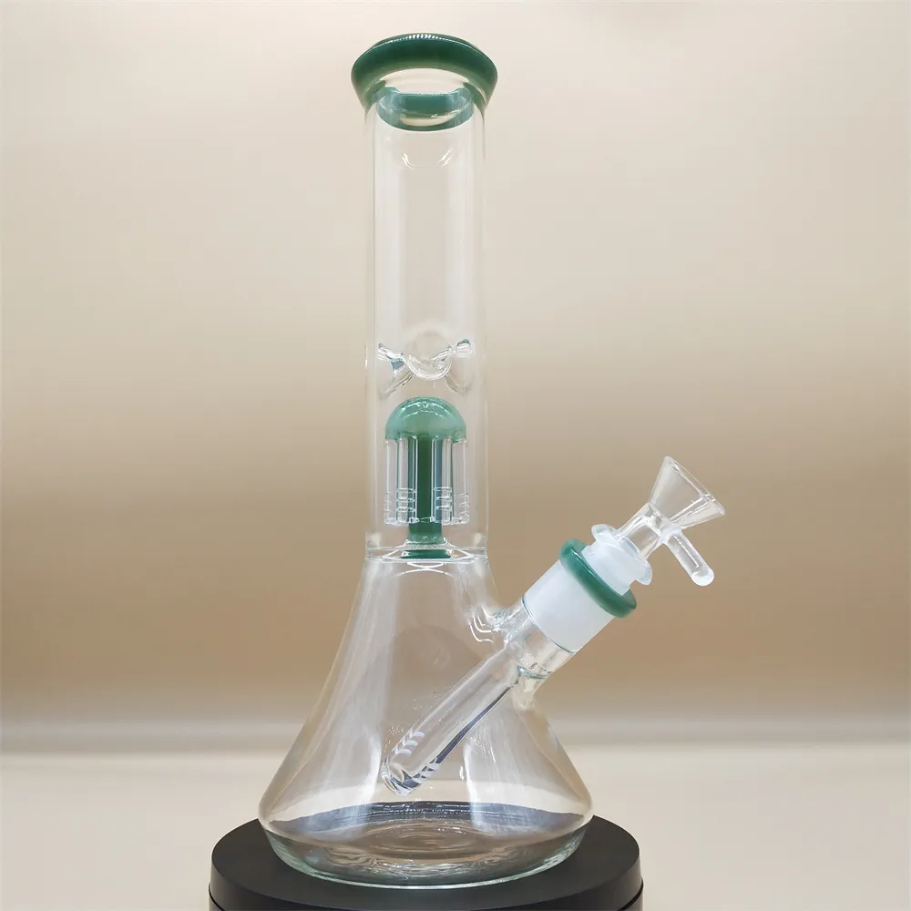 11 Inches Mushroom Hookah Glass Bong Recycler Pipes Water Bongs Smoke Pipe