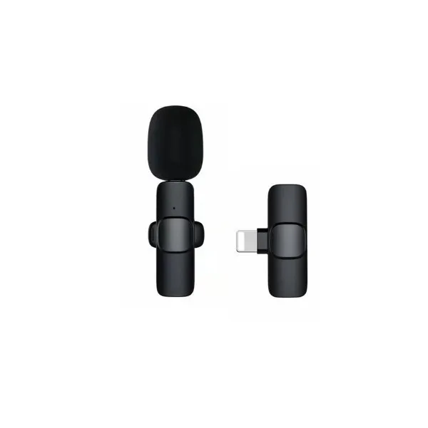 Micrófono Lavalier inalámbrico para iPhone 7 8 X XR XS 11 12 13 14 Max Pro  SE - Micrófono de solapa Plug & Play de 2.4 GHz con clip para grabación de