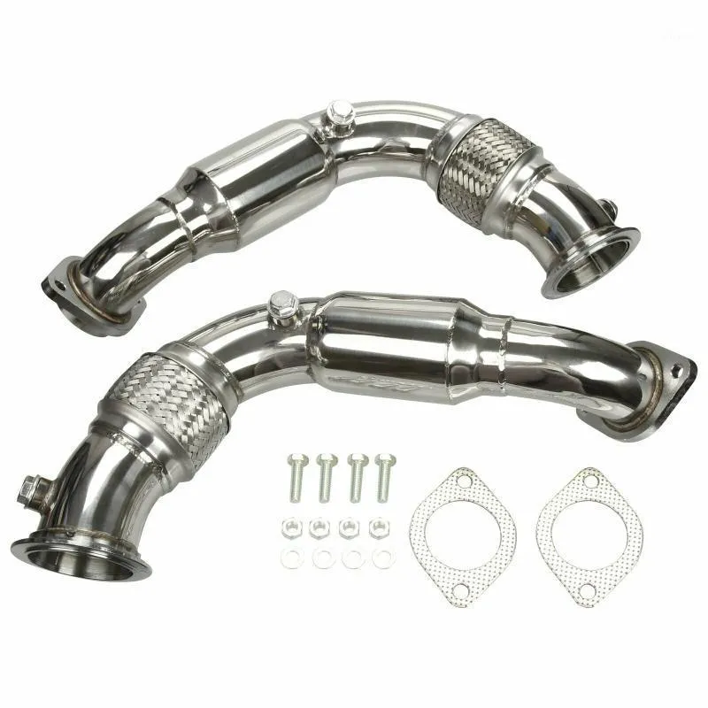 Manifold & Parts Stainless Steel Exhaust Downpipe For 08-14 X6/X5/5-/7-SERIES N63 B44 4.4 V8