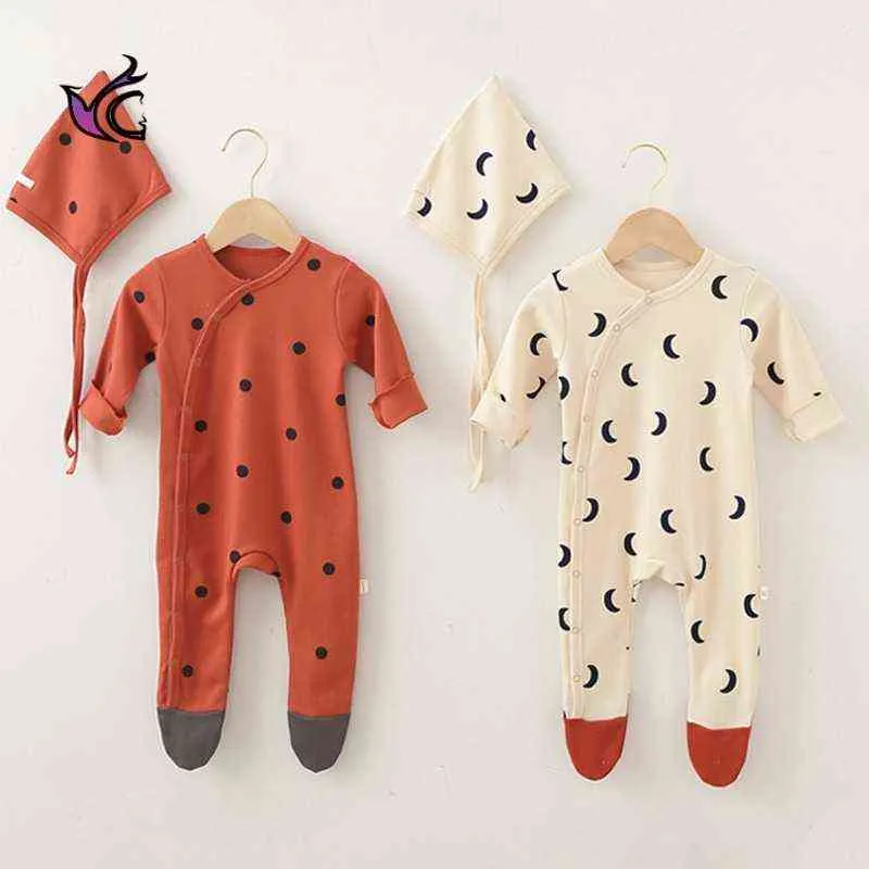 2022 Babyjongenskleding 0-18 maanden oude pasgeboren baby onesies zachte en comfortabele katoenen beren print babymeisjes kleding jumpsuit G220510