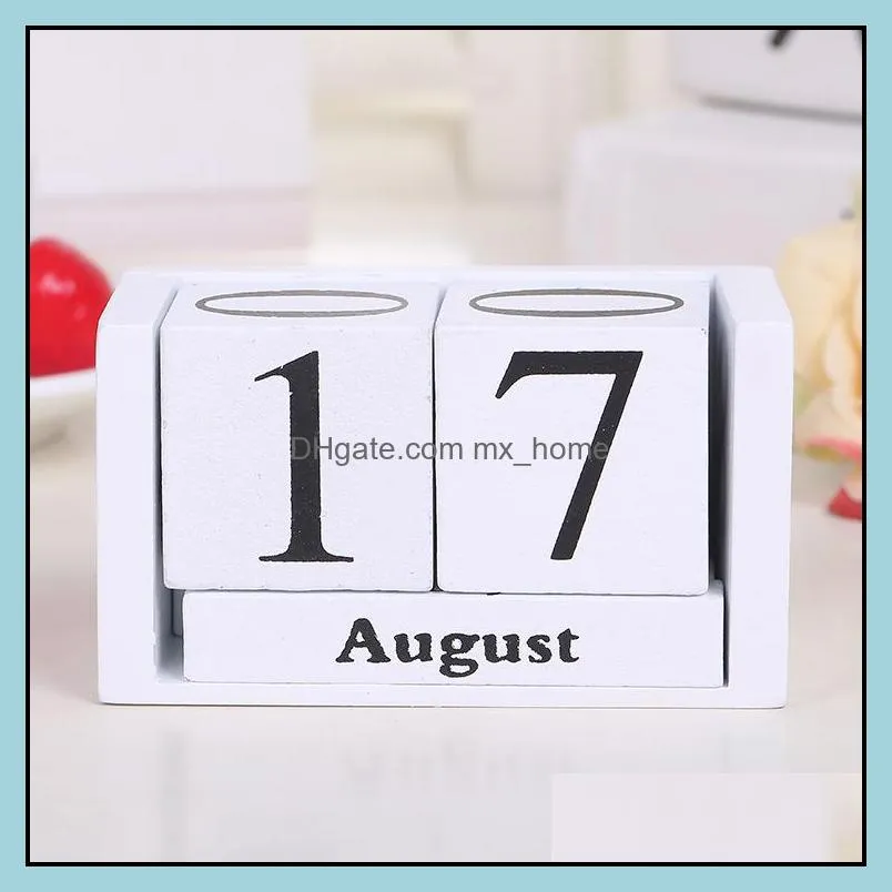 Zakka Creative wooden calendar desktop decoration manual calendar Photography props home office desktop decorations wooden ornaments