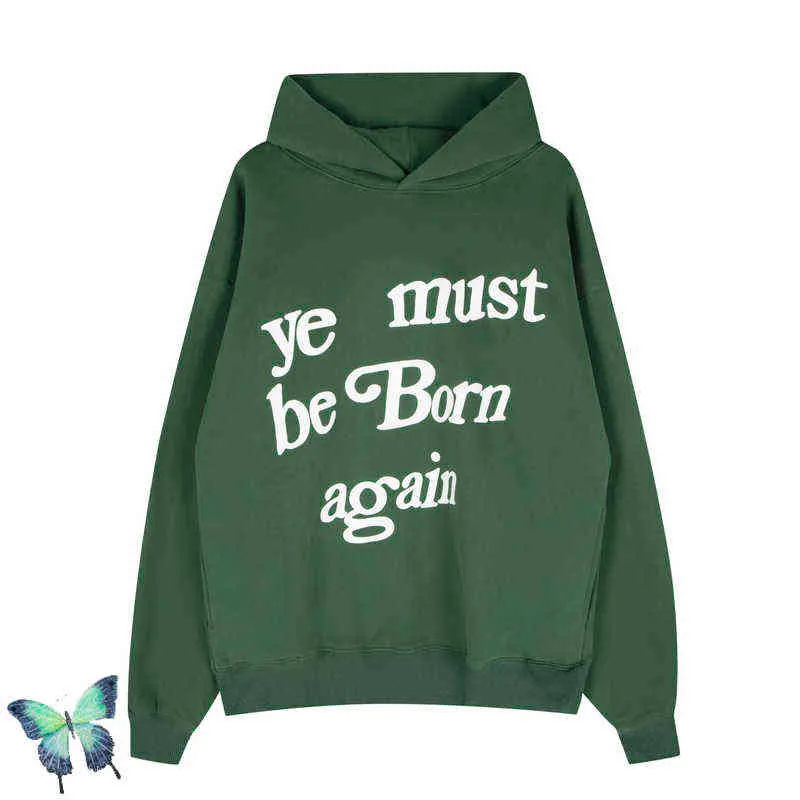 Ye Must Be Born Again Green Oversized Foam Print Couple