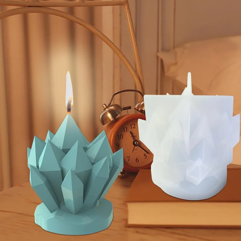 أدوات الحرفية Iceberg النمذجة زهرة العنقودية شمعة سيليكون العفن 3d صنع diy الجليد الصابون الراتنج الإصدار غير عصا