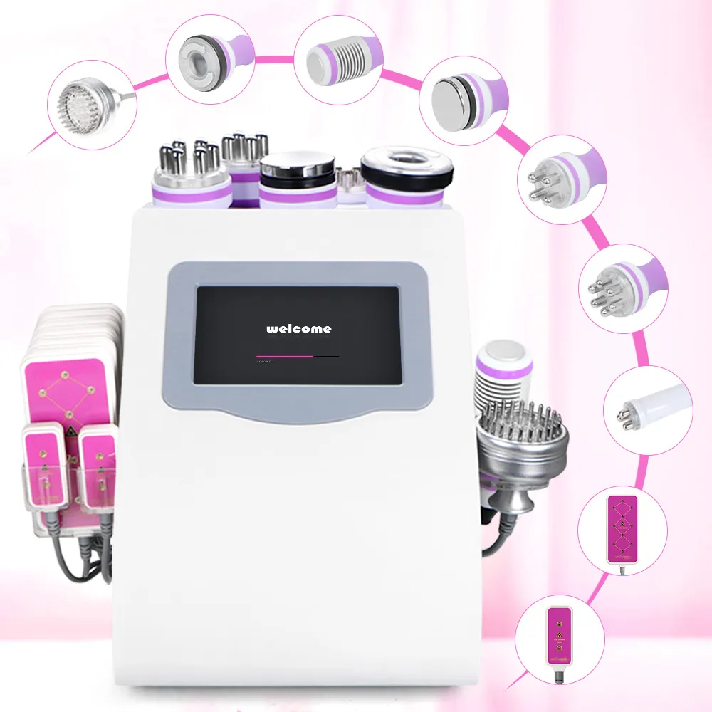 Ultrassom Cavitação Máquina de emagrecimento de alta qualidade 9 em 1 40K Lipo a laser Remoção de gordura Reduzir massageador de corpo Lipo-laser Lose Person Beauty Beauty Salon Equipamento