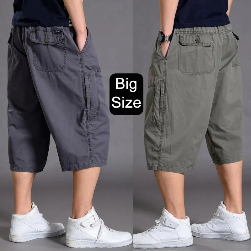 Shorts pour hommes Été Coton Hommes Mode Casual Grande poche Tactique Cargo Court Baggy Pantalon de sport Hombre Pantalones Plus Taille 6XL