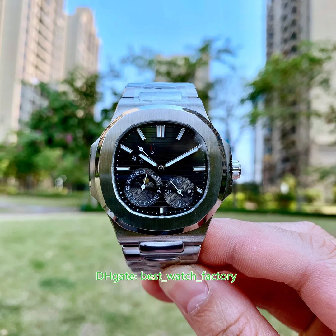 Relojes para hombres 38 mm de reloj fino, reloj de pulsera elegante de mm con fase de luna y cristal de zafiro, movimiento automático mecánico