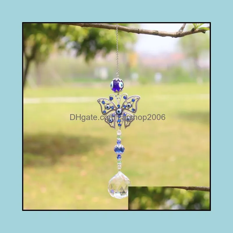 moon ring rainbow crystal suncatcher hanging prism ornament pendant home garden car decor wind chime