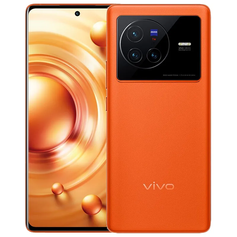 オリジナルVivo X80 5G携帯電話12GB RAM 256GB 512GB ROM Octa Core Dimenity 9000 Zeiss 50.0MP NFC Android 6.78 "AMOLEDフルスクリーンフィンガープリントIDフェイススマート携帯電話