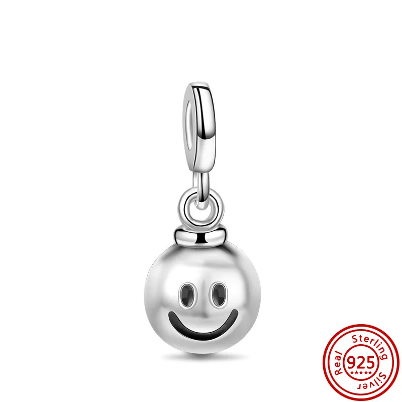 Losse kralen Kralen Sterling Zilver 925 Armbanden Bedels Klassiek Diamanten Ketting Smiley Hangers Sieraden Originele pasvorm Pandora Modieus DHZ Dames Sieraden Geschenken