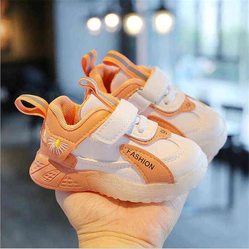 2021 neue Baby atmungsaktive freizeitschuhe Kinder Licht boden rutschfeste Warme Sportschuhe jungen und mädchen Weichen boden kleinkind schuhe G220517