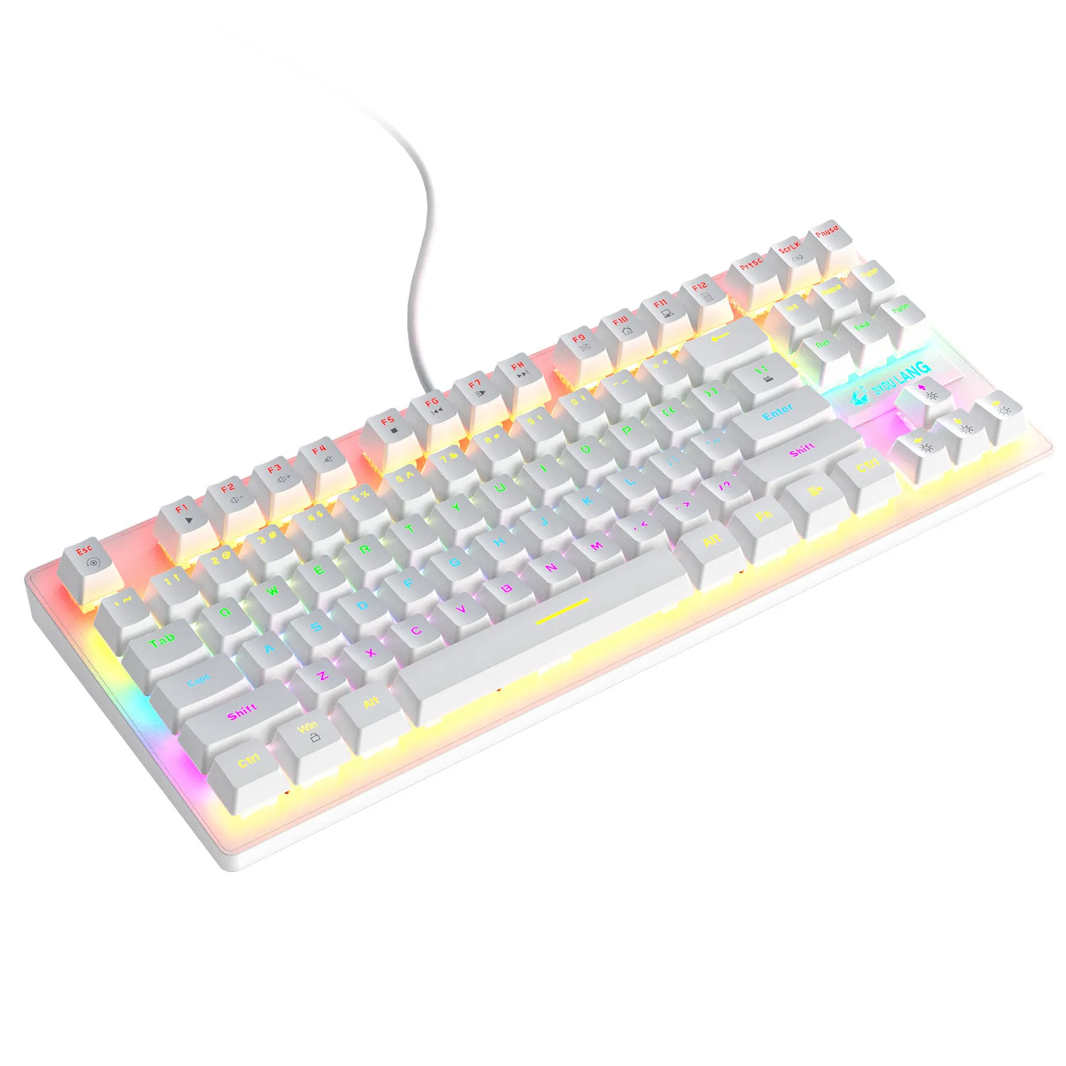 Tastiera meccanica da gioco Retro Punk USB cablato LED 23 modalà RGB