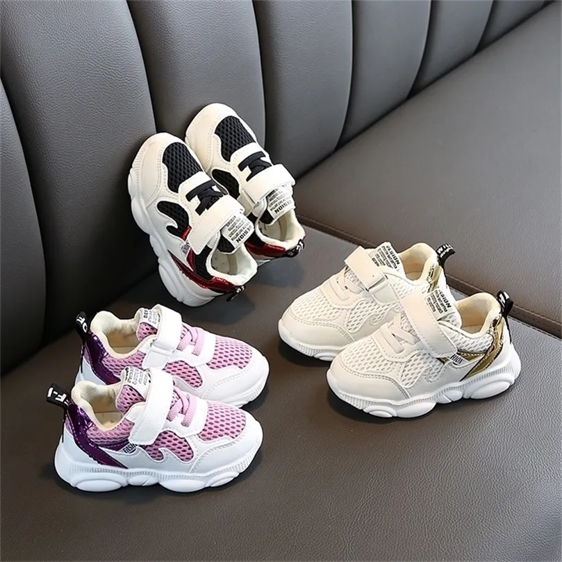 Comfortabele kinderen voor kinderen baby vrijetijdsschoenen kleine jongens kleur bijpassende sport sneakers schoenen meisjes hardloopschoenen lj201202