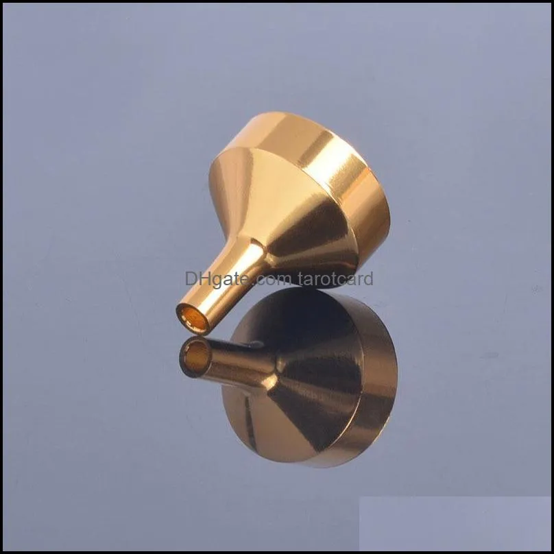 Metal Small Aluminum Mini Funnel For Perfume Transfer Diffuser Bottle Mini Liquid Oil Filling Lab QW7003