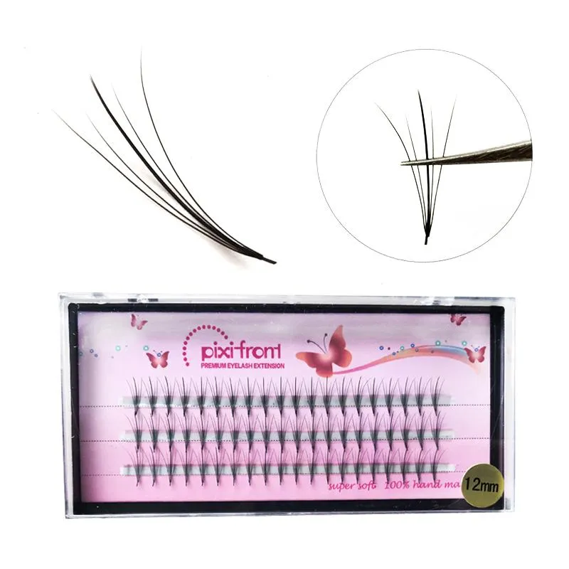 Valse wimpers Middle Flat 0,15/0,07 5D Premade Russian Volume Fans Faux Mink Hair Lashes Extension Tools