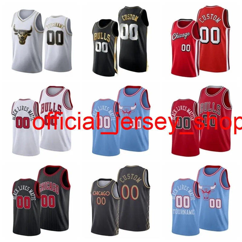 2021 Koszulki do koszykówki Scottie Pippen Jersey Rodman Nikola Vucevic Zach Lavine Markkanen Dostosowany Szycie Size S-XXXL Oddychający Szybki