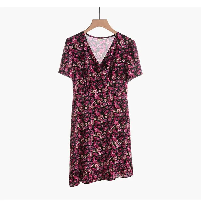 Plus Size Dresses Dress Women Summer Simplee Ditsy Floral Loose Fluffy Print Plunging V-neck Short Sleeve Sundress Larger XL-5XL