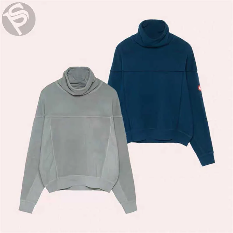 Cavempt C.E 20AW OVERDYE DEVIDE STAND COLLAR SWEAT Crewneck Men Woman High  Quality Sweatshirts Cav Empt Hoodies