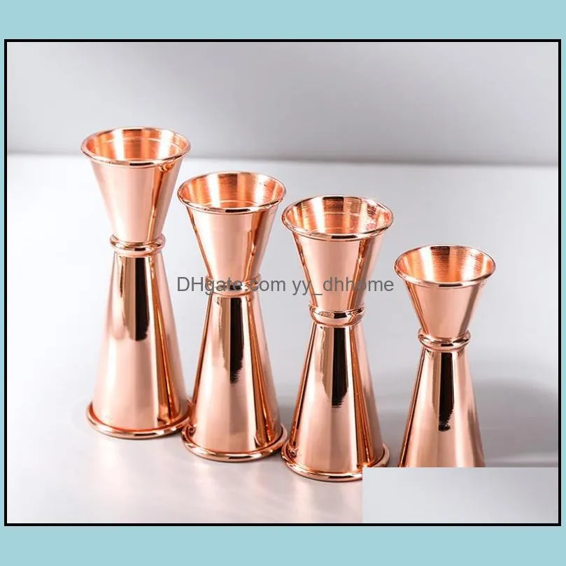 30/60ml stainless steel measure cup cocktail shaker dual shot drink spirit measuring cups jigger with graduated bar tool 4 colors