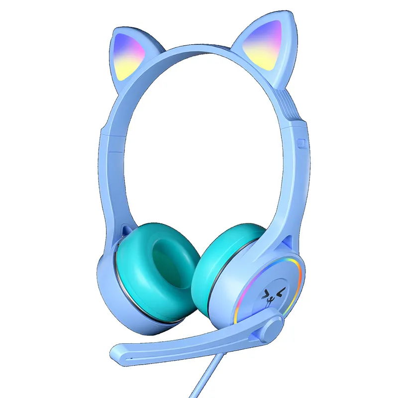 Wired Headphones Computer Headsets Gaming Game Learning Online Class Headset Tablet Notebook Children's Headset Gift