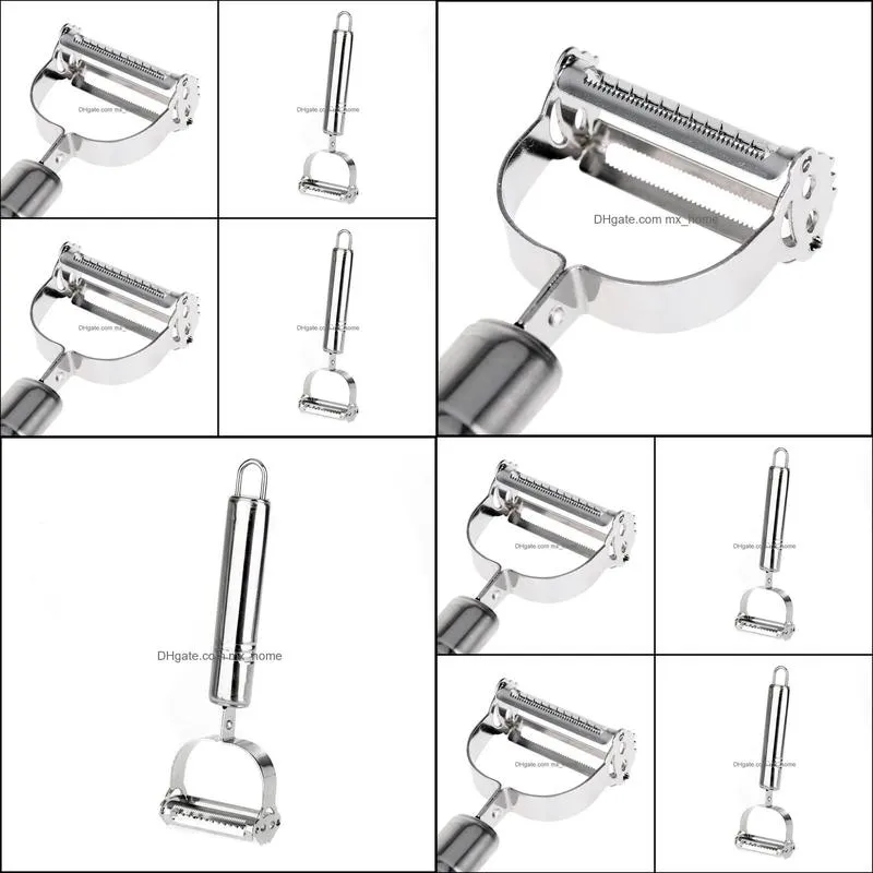 New Arrive 2 in 1 Multifunctional Stainless Steel Potato Peeler Grater Slicer Cutter Vegetables Carrot Zester Kitchen Cooking Tools