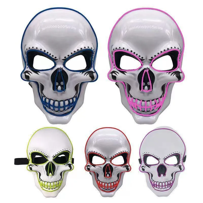 Acheter Masque lumineux Led pour Halloween, fête de carnaval, danse  fantôme, masque à lumière froide, décoration Cosplay