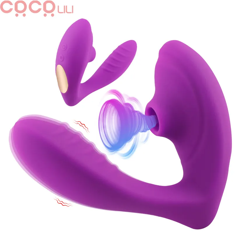 Seks speelgoed Masager Massager Vibrator Y Toys Penis Cock Vagina Zuigen 10 snelheden Vibrerende sukkel Orale zuigclitoris Stimulator Erotisch speelgoed voor vrouwen 15nf