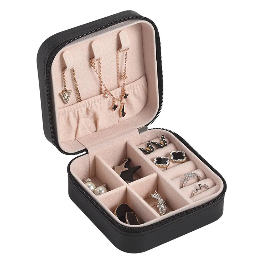 New Jewelry Organizer Display Storage Box Travel Earrings Necklace Ring Holder Jewelry Case Boxes