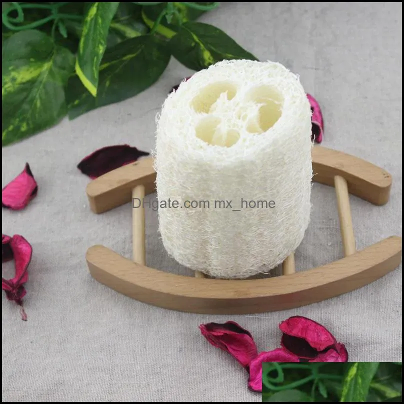 4/5/6 Inches Natural Flatten Loofah Dish Cleaning Brush Dishwashing Ball Washing-up Loofah Sponge Bath Shower Tool hot AAA990