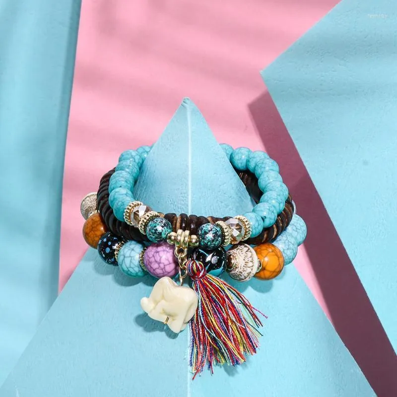 Beaded Strands Jewelry Beads Women Men Crystal Charm Bracelets Multilayer Bangles Candy Color Fashion Wholesale Lots Bulk Drop Fawn22